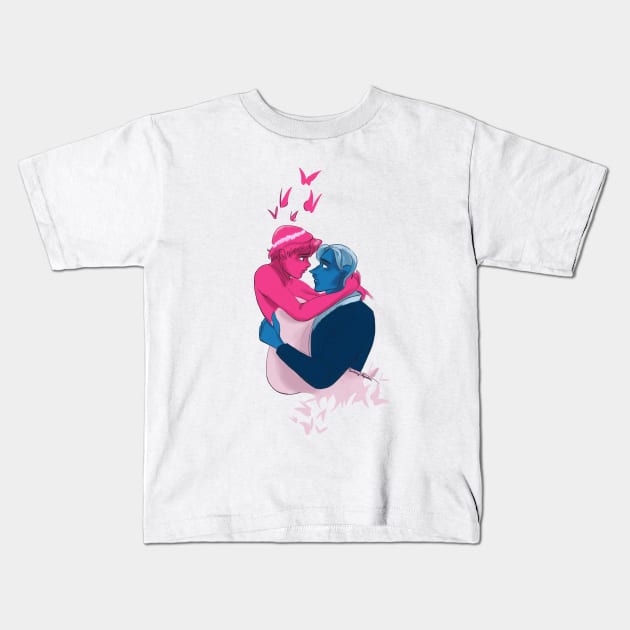 Hades and Persephone (Lore Olympus) Kids T-Shirt by kourtie1996